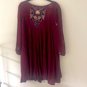Free people Mohave embroidered dress size large